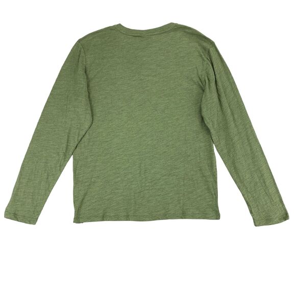 Hurley Mens Vista Henley Long Sleeve T-Shirt Olive Green S - Picture 4 of 4
